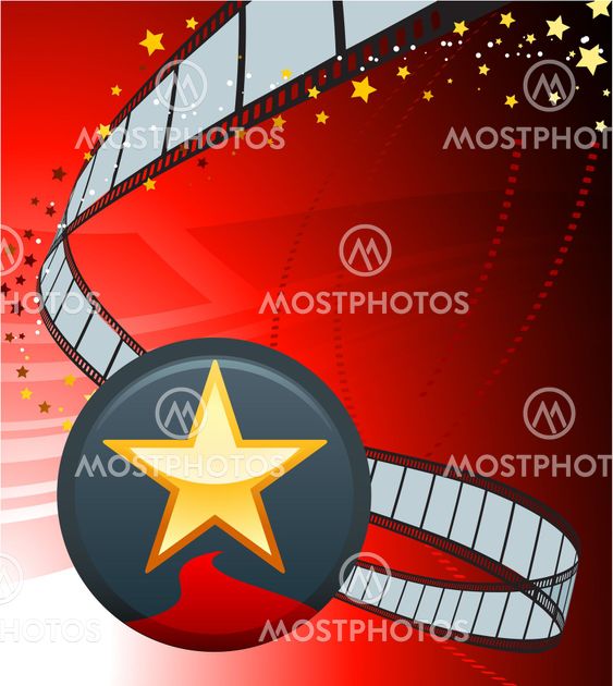 star button with film reel