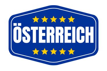 Austria symbol icon with the European flag