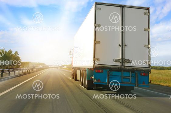 truck goes on the highway