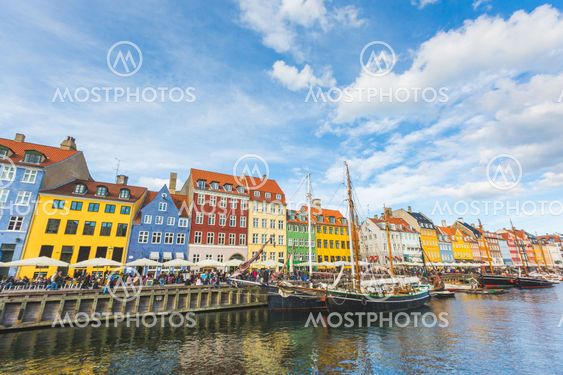 Colorful houses in Copenhagen old town