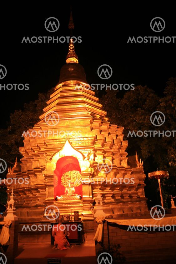 Praying monk