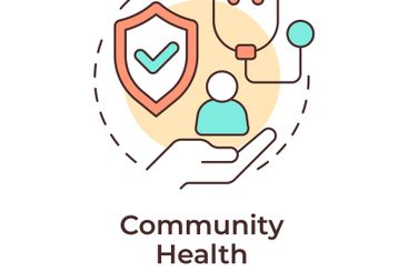 Community health multi color concept icon