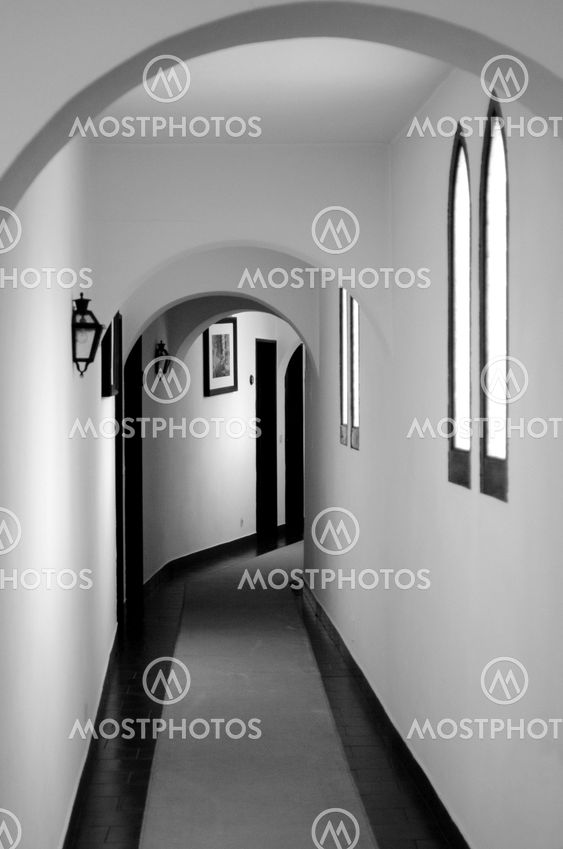Black and White Corridor