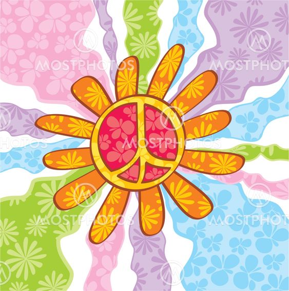 Hippie peace symbol