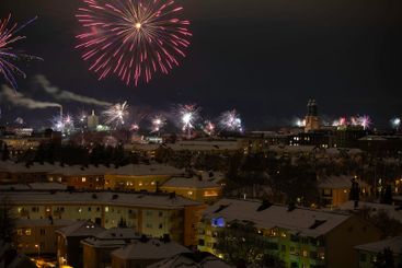 Fyrverkeri över Eskilstuna