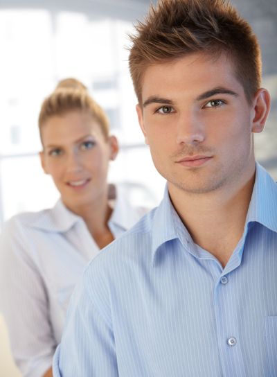 Handsome smart young man�