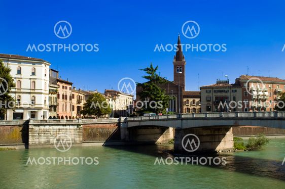 Adige river in Verona