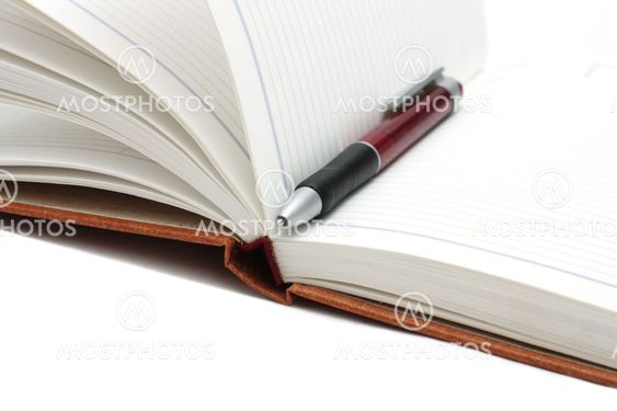 Diary notes with pen