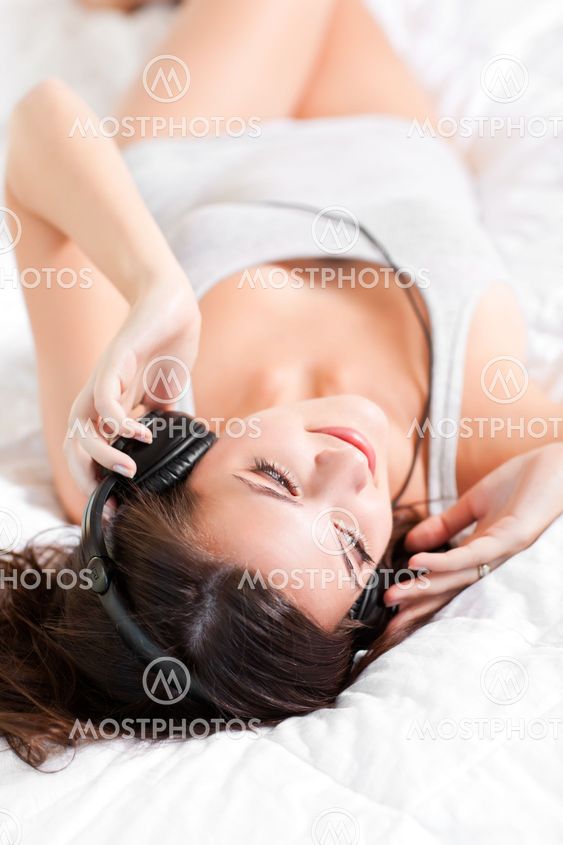 Girl listening music