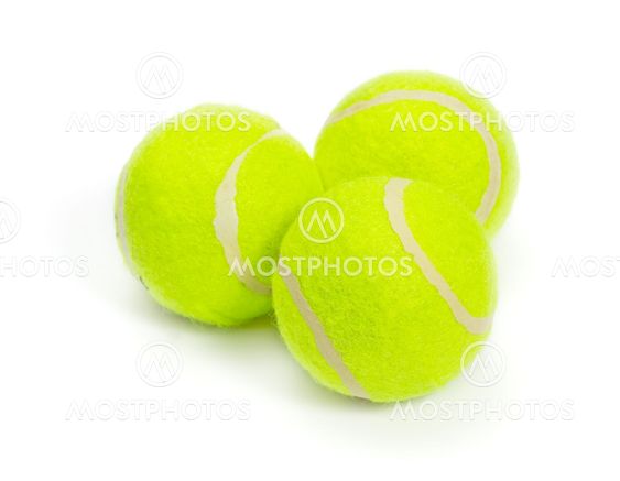 Three tennis balls