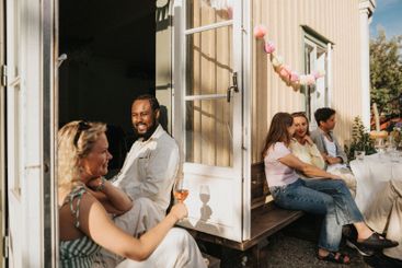 Friends having fun while celebrating with each other...