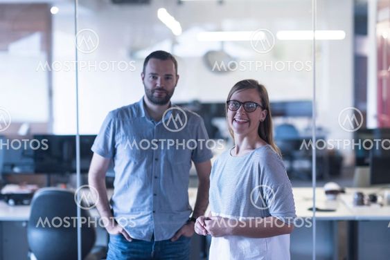 business couple at office
