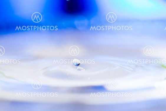 The blue drops of water