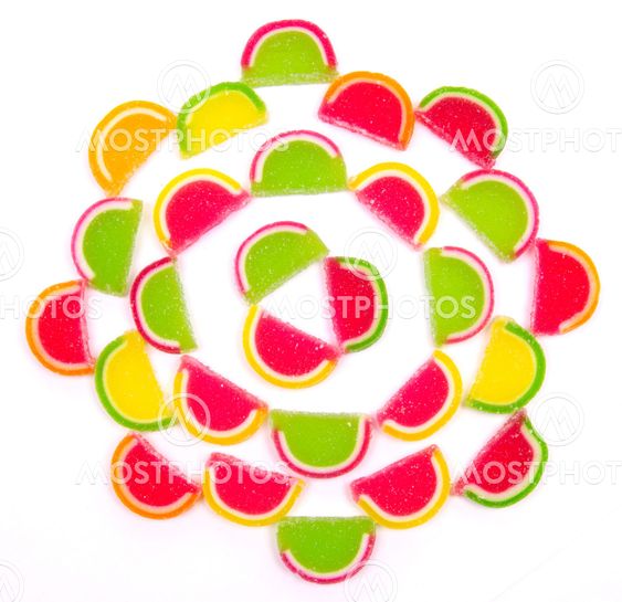 Colorful different Jelly Candy
