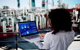 Engineer Worker Using Laptop