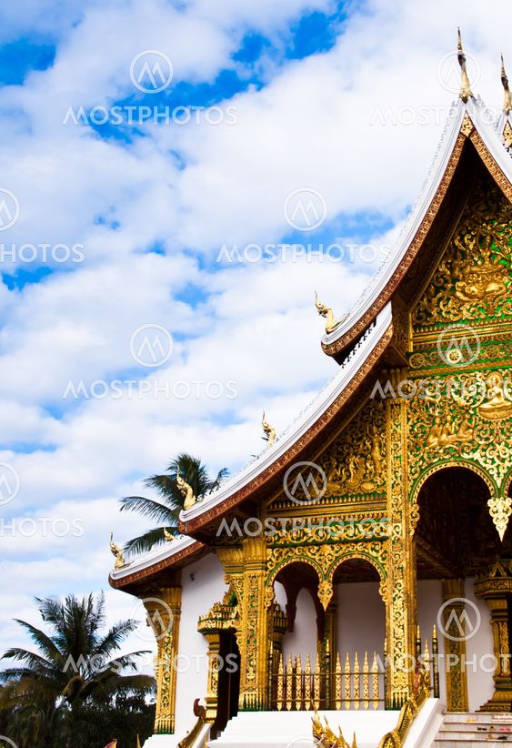 In front of the temple.