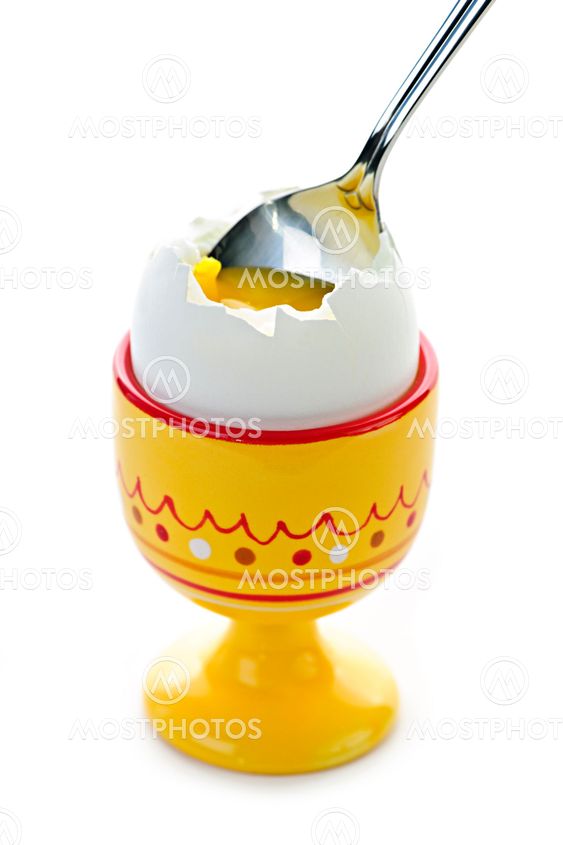Soft boiled egg in cup