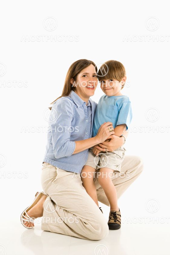 Mother with son.