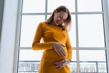 Pregnancy motherhood people expectation future. Pregnant...