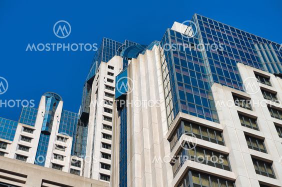 Modern city buildings. Metropolis architecture