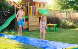 Kids playing in swimming pool