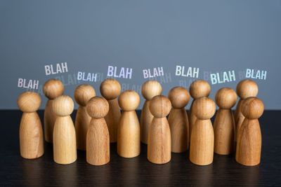 The buzz of the crowd. Communication and communication....