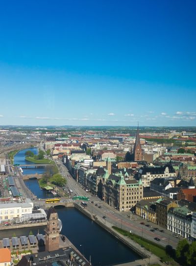 Malmö ovanifrånperspektiv