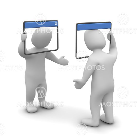 Internet chat concept