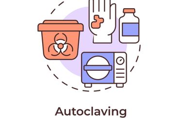 Autoclaving multi color concept icon