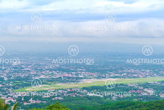Aerial view of a city Chiang Mai, Thailand .