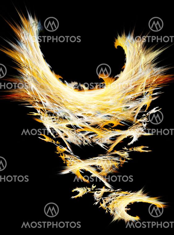 Golden and white abstract whirl