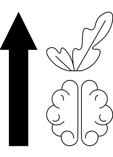 Growth Mindset Concept with Arrow, Feather, and Brain...