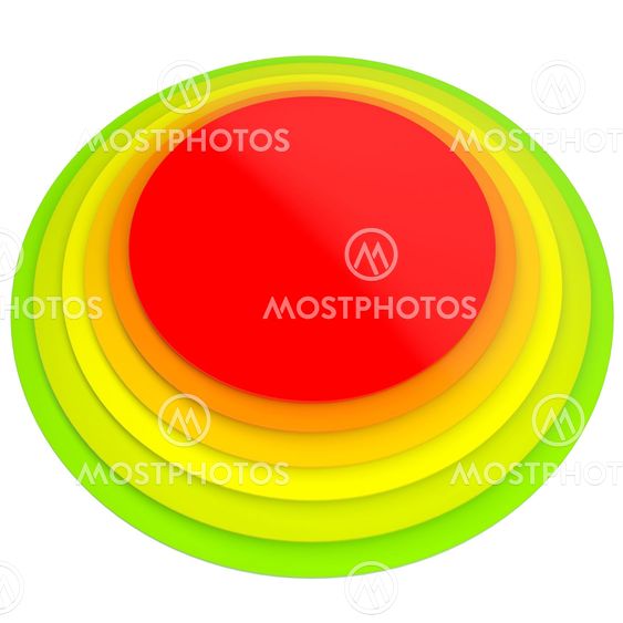 Button of colored discs