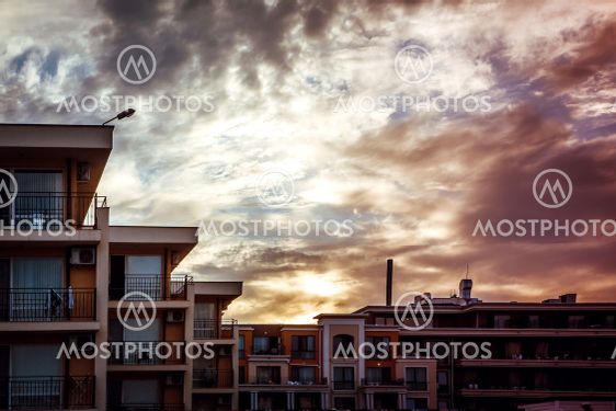 sunset buildings