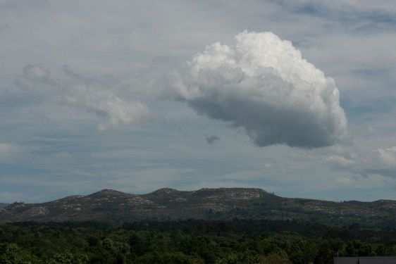 landscape with giant cloud over the mountain