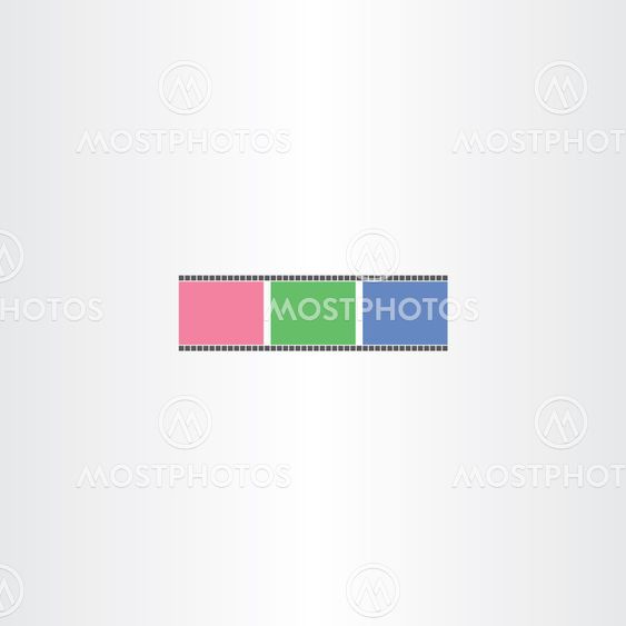 colorful film strip icon vector