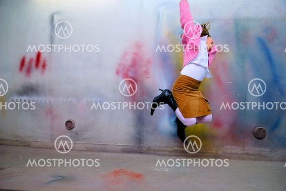 Cute little girl having fun