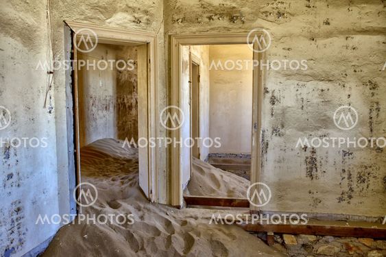 a dune in a house at kolmanskop ghost town namibia africa