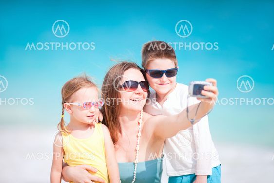Family taking self portrait