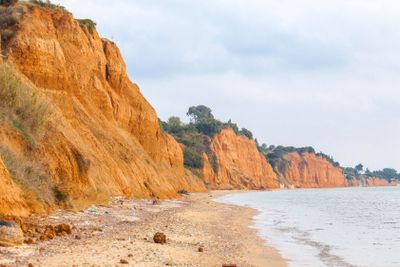 Mediterranean seacoast in winter. Halkidiki, Greece