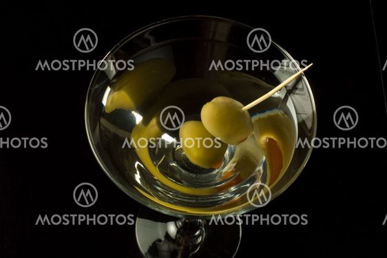 Close up of the top of a martini