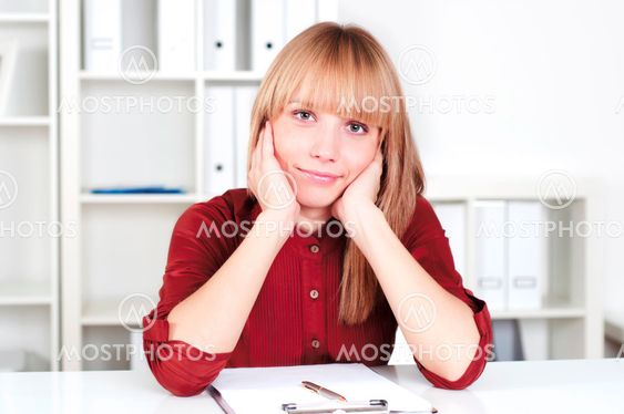portrait of beautiful business woman