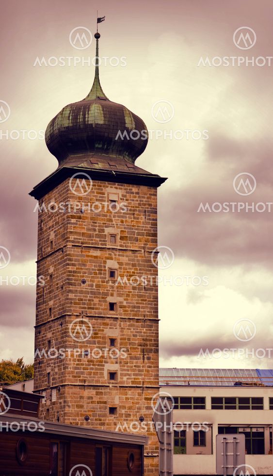 View of a tower in Prague. Czech Republic