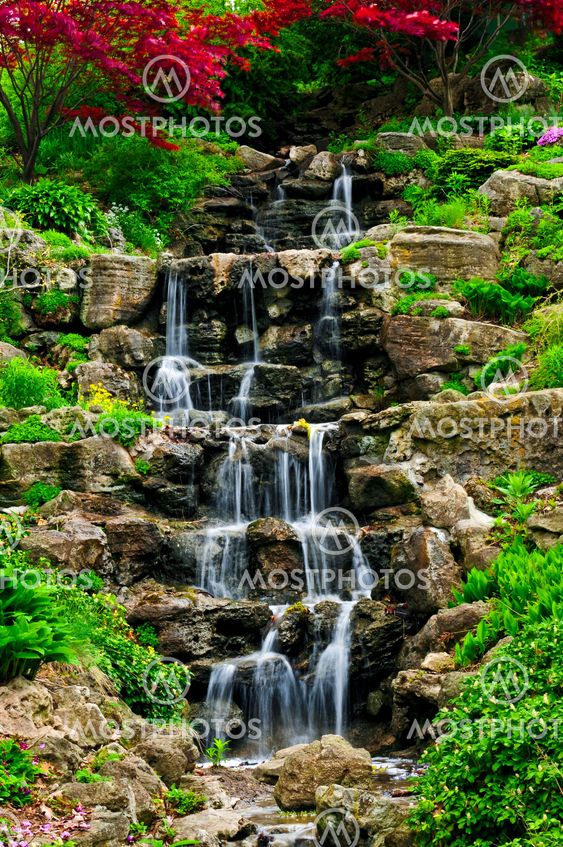 Cascading waterfall