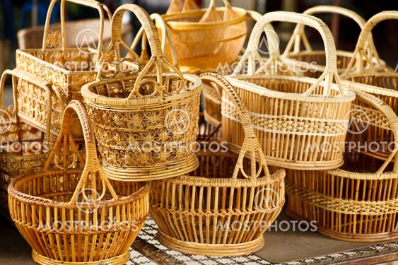 Basket wicker is Thai handmade