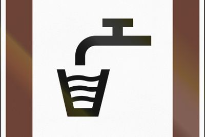 Road sign used in Hungary - Drinking water