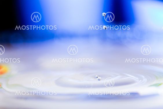 The blue drops of water
