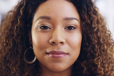 Portrait, beauty and woman with makeup, confident and...