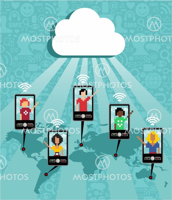 Cloud computing cell phone communication