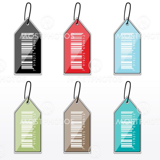 multicolor barcode tags